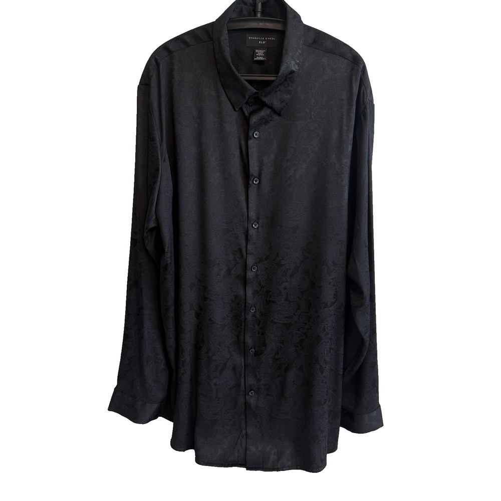 Shaquille O'Neal Mens Button Long Sleeve Shirt Size 2XLT Oversized Shaq NBA